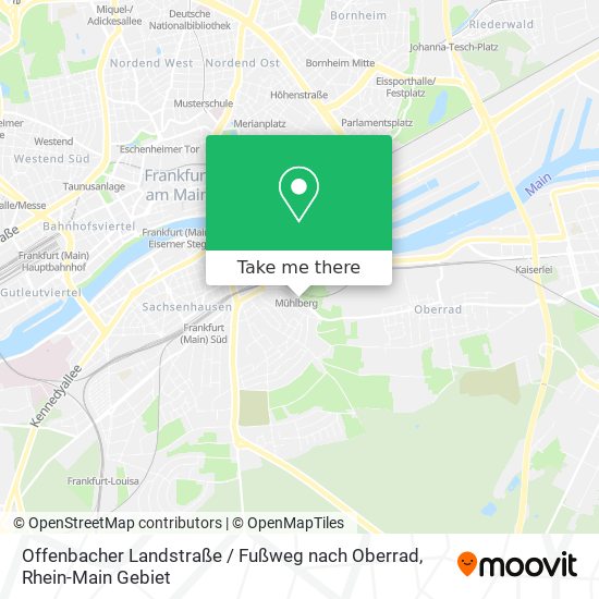 Offenbacher Landstraße / Fußweg nach Oberrad map