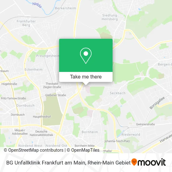 Карта BG Unfallklinik Frankfurt am Main