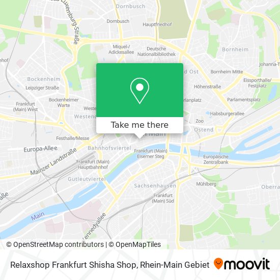 Relaxshop Frankfurt Shisha Shop map