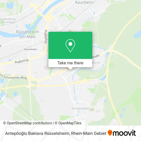 Карта Anteplioğlu Baklava Rüsselsheim