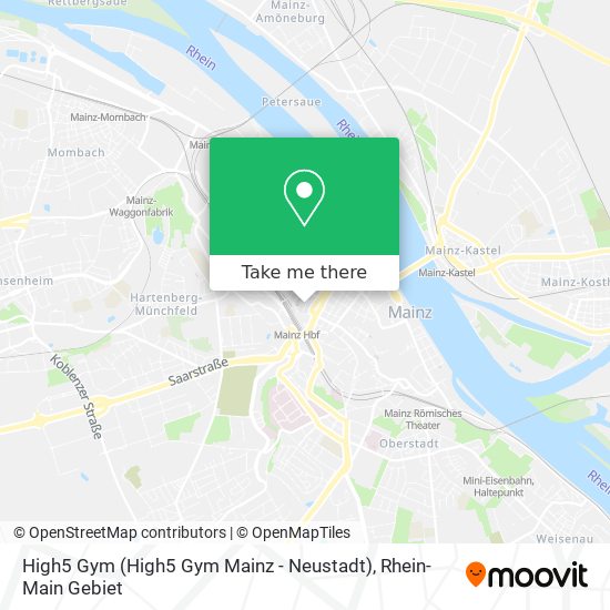 Карта High5 Gym (High5 Gym Mainz - Neustadt)