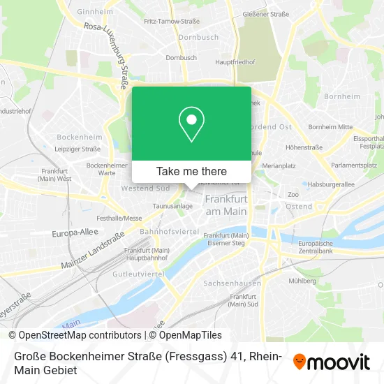 Карта Große Bockenheimer Straße (Fressgass) 41