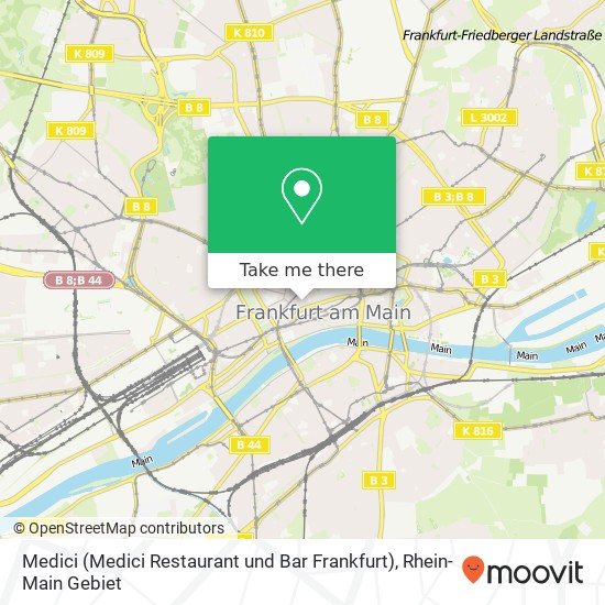 Карта Medici (Medici Restaurant und Bar Frankfurt)