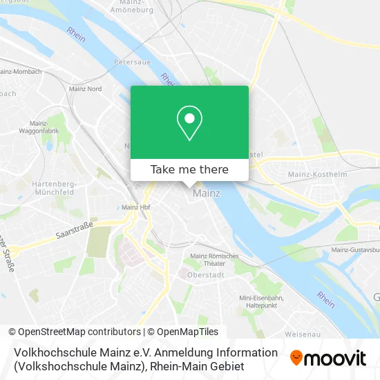 Карта Volkhochschule Mainz e.V. Anmeldung Information (Volkshochschule Mainz)