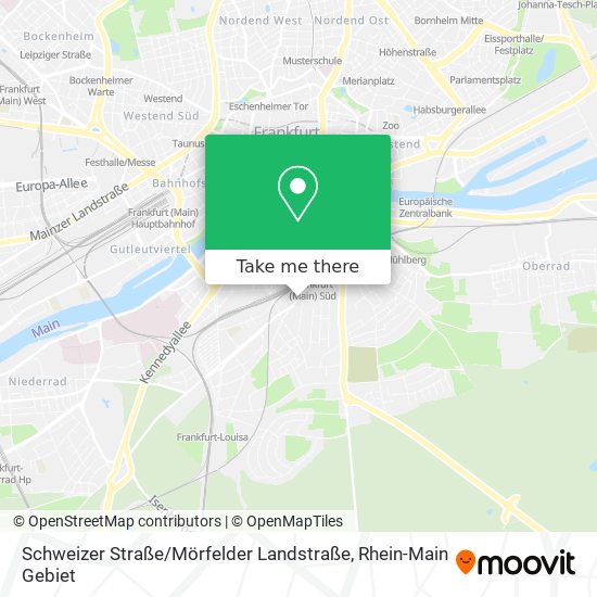 Карта Schweizer Straße / Mörfelder Landstraße
