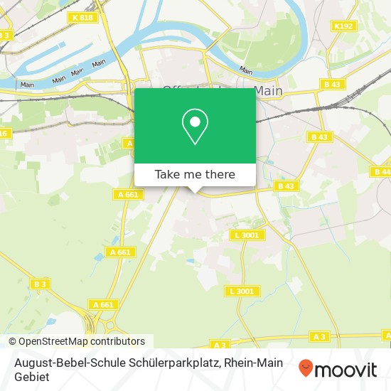 Карта August-Bebel-Schule Schülerparkplatz