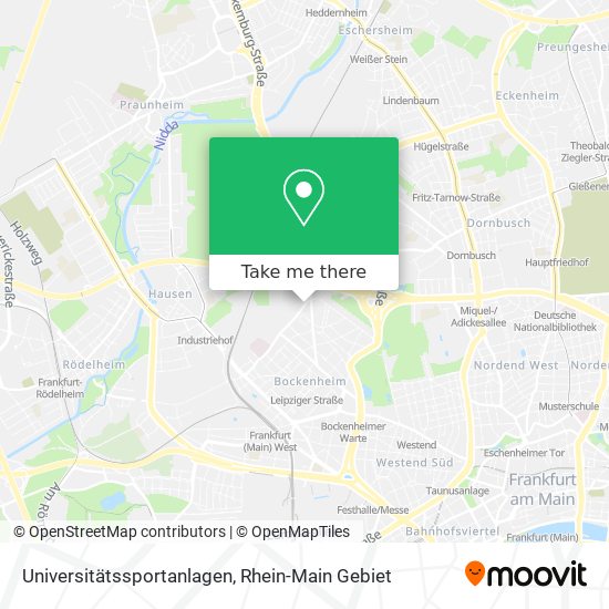 Universitätssportanlagen map
