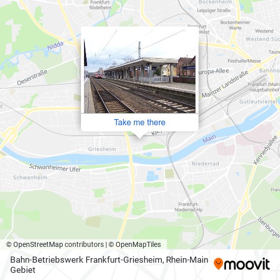 Карта Bahn-Betriebswerk Frankfurt-Griesheim