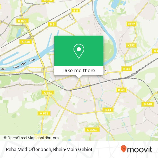 Reha Med Offenbach map