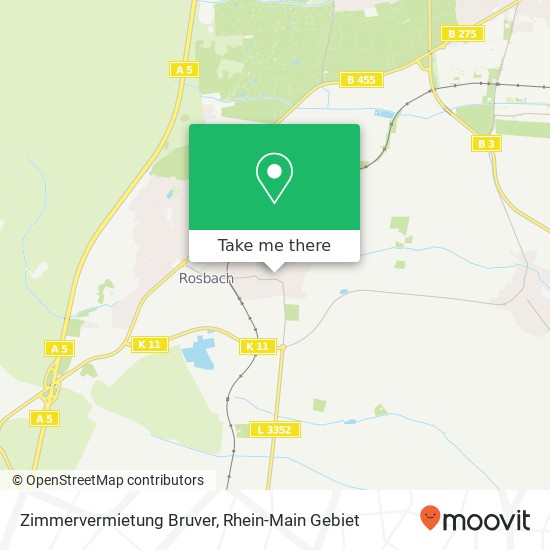 Zimmervermietung Bruver map