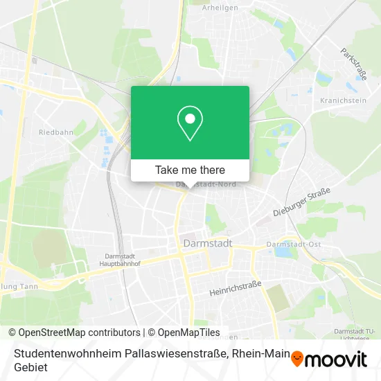 Карта Studentenwohnheim Pallaswiesenstraße
