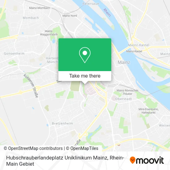 Карта Hubschrauberlandeplatz Uniklinikum Mainz