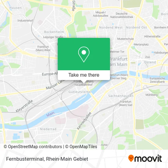 Карта Fernbusterminal