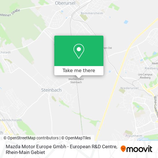 Mazda Motor Europe Gmbh - European R&D Centre map