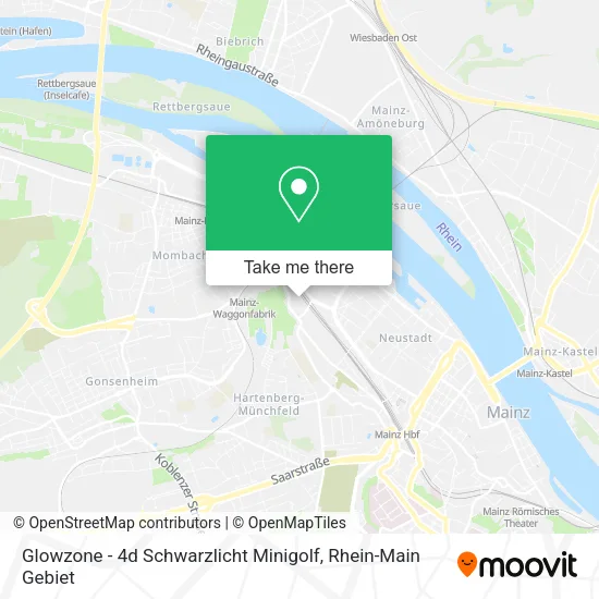 Карта Glowzone - 4d Schwarzlicht Minigolf