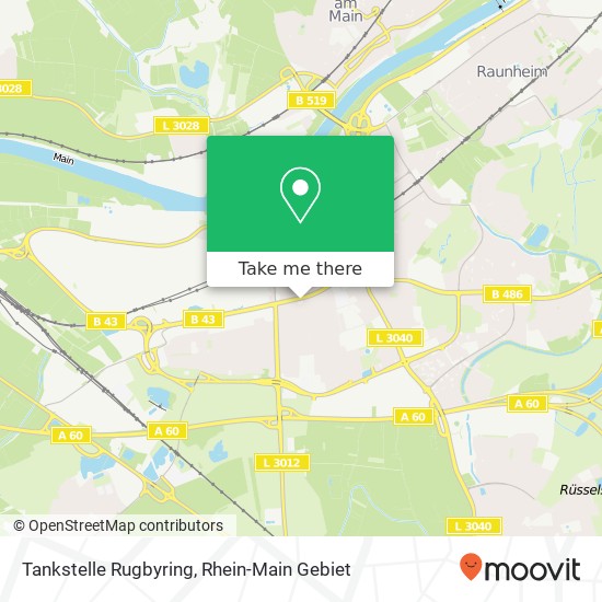 Tankstelle Rugbyring map