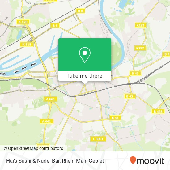 Карта Hai's Sushi & Nudel Bar