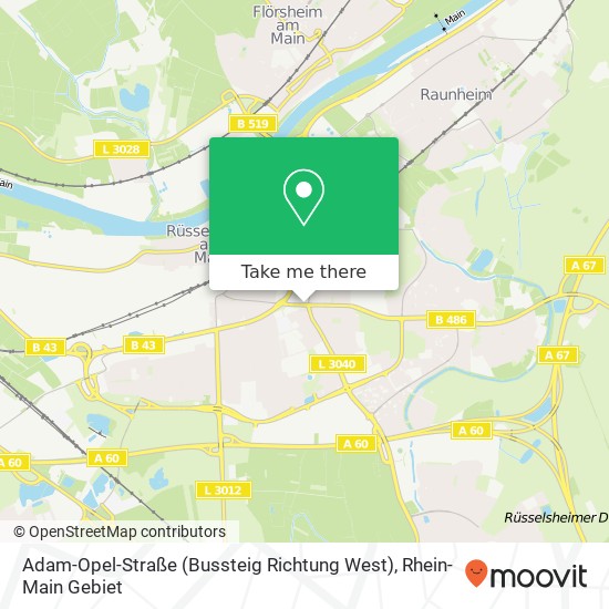 Adam-Opel-Straße (Bussteig Richtung West) map