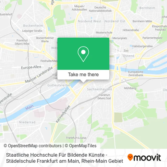 Staatliche Hochschule Für Bildende Künste - Städelschule Frankfurt am Main map