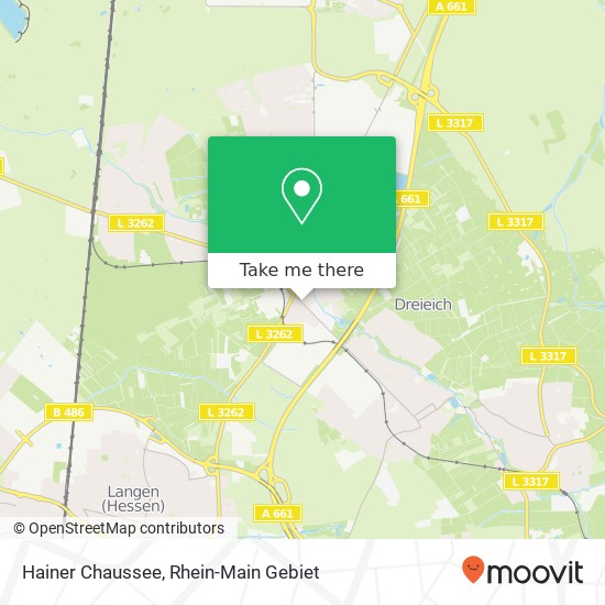 Hainer Chaussee map