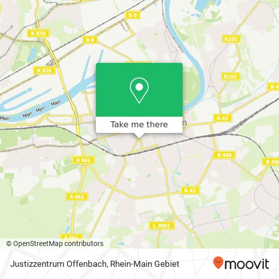 Justizzentrum Offenbach map