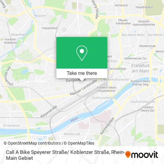 Карта Call A Bike Speyerer Straße/ Koblenzer Straße