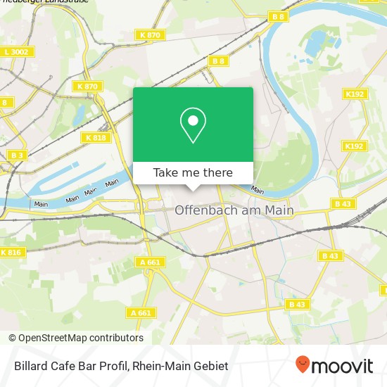 Billard Cafe Bar Profil map