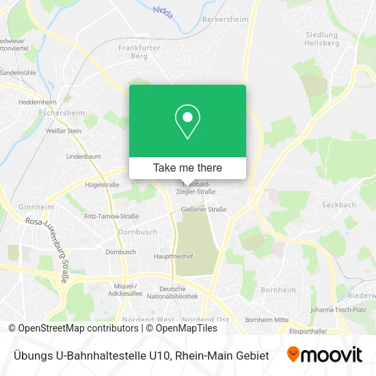 Карта Übungs U-Bahnhaltestelle U10
