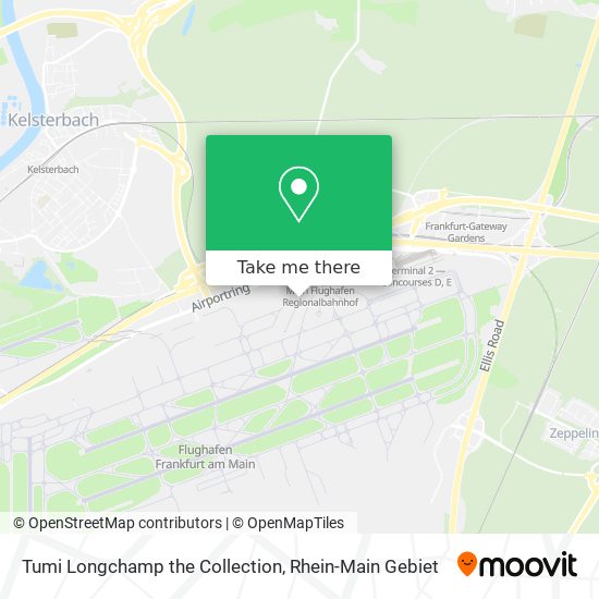 Tumi Longchamp the Collection map