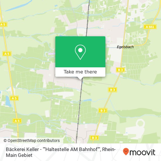 Bäckerei Keller - ""Haltestelle AM Bahnhof"" map