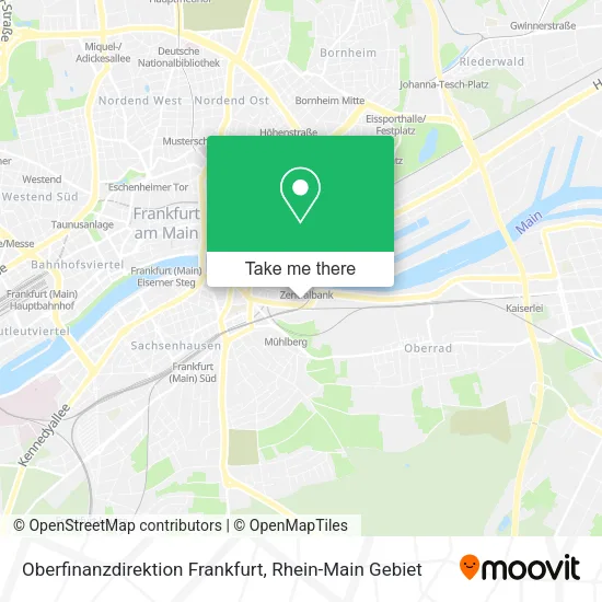 Карта Oberfinanzdirektion Frankfurt