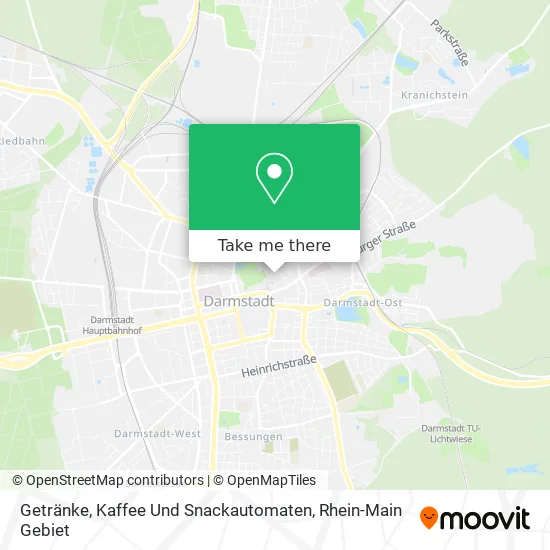 Карта Getränke, Kaffee Und Snackautomaten
