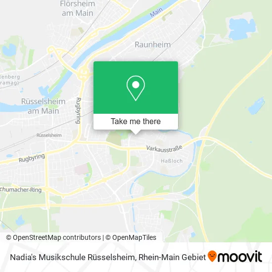 Карта Nadia's Musikschule Rüsselsheim