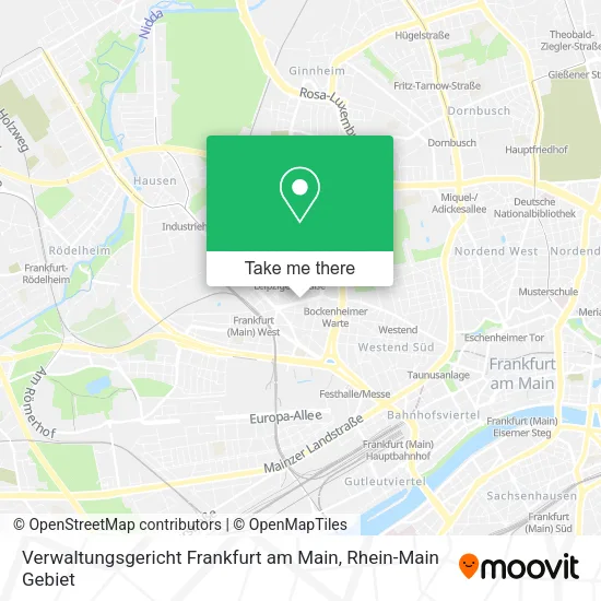 Карта Verwaltungsgericht Frankfurt am Main