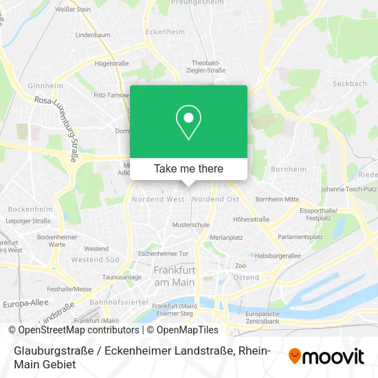 Карта Glauburgstraße / Eckenheimer Landstraße