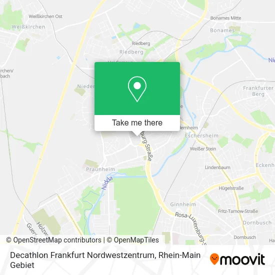 Карта Decathlon Frankfurt Nordwestzentrum