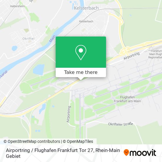 Airportring / Flughafen Frankfurt Tor 27 map