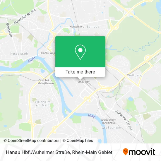 Карта Hanau Hbf./Auheimer Straße