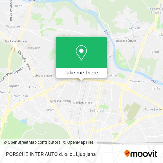 PORSCHE INTER AUTO d. o. o. map