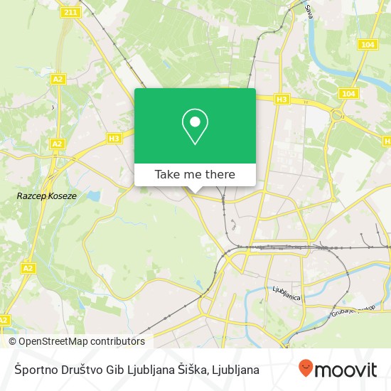 Športno Društvo Gib Ljubljana Šiška map
