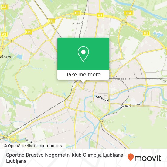 Sportno Drustvo Nogometni klub Olimpija Ljubljana map