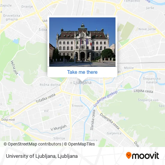 University of Ljubljana map