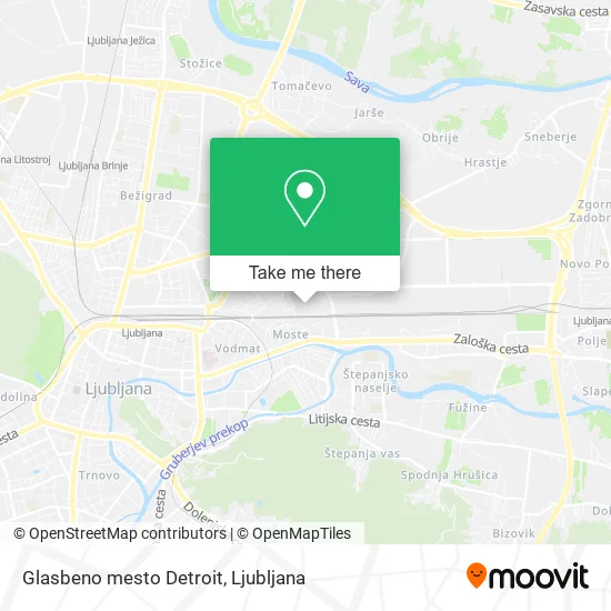 Glasbeno mesto Detroit map