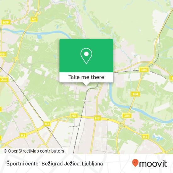 Športni center Bežigrad Ježica map