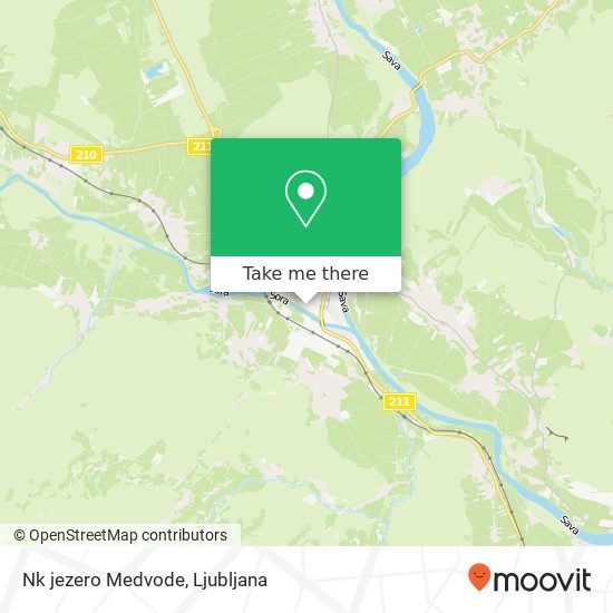 Nk jezero Medvode map