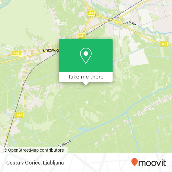 Cesta v Gorice map