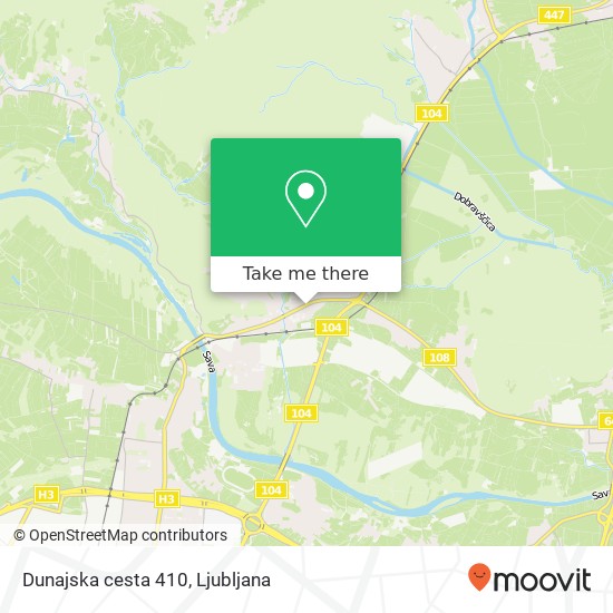 Dunajska cesta 410 map