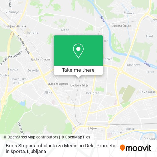 Boris Stopar ambulanta za Medicino Dela, Prometa in športa map