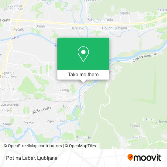 Pot na Labar map