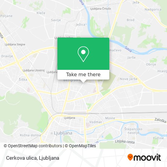 Cerkova ulica map
